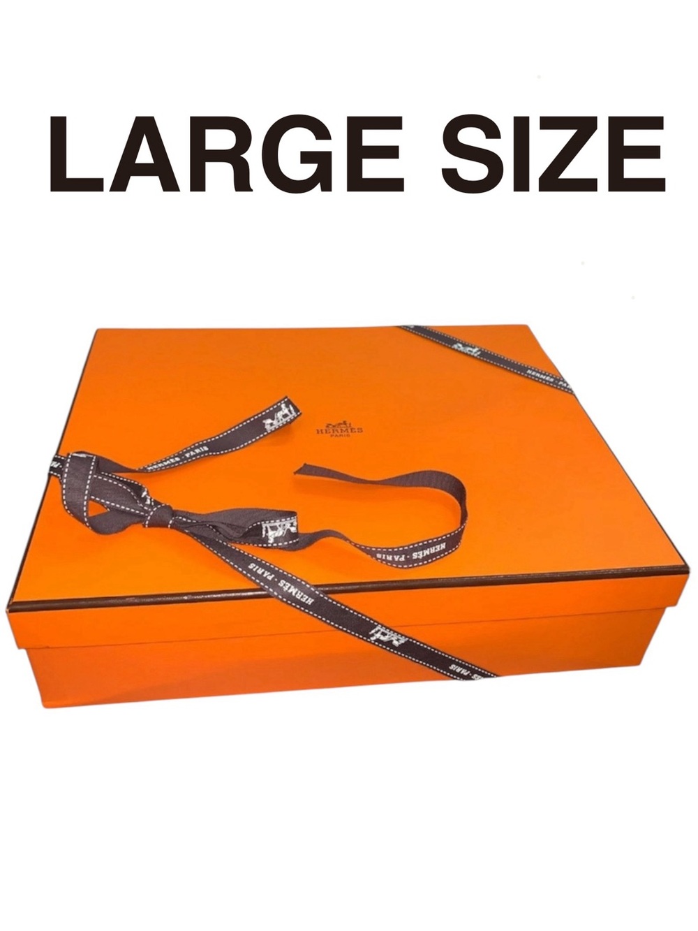 3 pc Hermes Gift Box empty Large Ribbon Scarf Shirt bag Storage Replacement